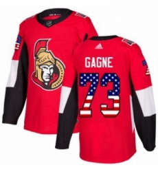 Youth Adidas Ottawa Senators 73 Gabriel Gagne Authentic Red USA Flag Fashion NHL Jersey 