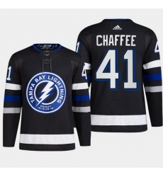 Men Tampa Bay Lightning 41 Mitchell Chaffee Black Alternate Premier Breakaway Stitched Jersey