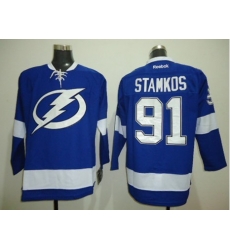 Tampa Bay Lightning 91 Stamkos Blue Jerseys