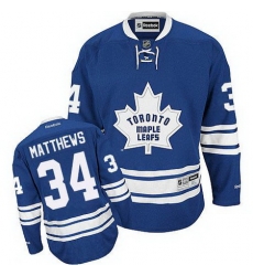 Maple Leafs #34 Auston Matthews Blue Alternate Stitched NHL Jersey