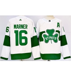 Men Toronto Maple Leafs 16 Mitch Marner White St Patricks Authentic Jersey