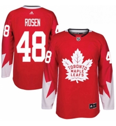 Mens Adidas Toronto Maple Leafs 48 Calle Rosen Authentic Red Alternate NHL Jersey 