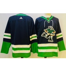 Men Vancouver Canucks Blank Navy 2022 Reverse Retro Stitched Jersey