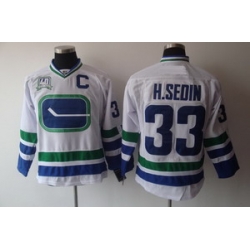 Vancouver Canucks 33 H.Sedin hockey Jersey C patch