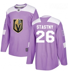 Golden Knights #26 Paul Stastny Purple Authentic Fights Cancer Stitched Hockey Jersey