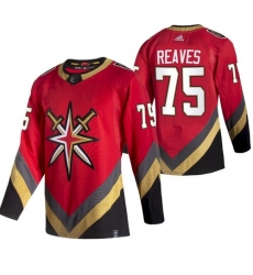 Men Vegas Golden Knights 75 Ryan Reaves 2021 Reverse Retro Red Jersey