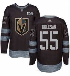 Mens Adidas Vegas Golden Knights 55 Keegan Kolesar Authentic Black 1917 2017 100th Anniversary NHL Jersey 