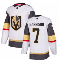 Mens Adidas Vegas Golden Knights 7 Jason Garrison Authentic White Away NHL Jersey 