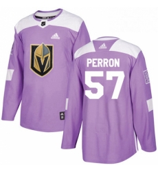 Youth Adidas Vegas Golden Knights 57 David Perron Authentic Purple Fights Cancer Practice NHL Jersey 