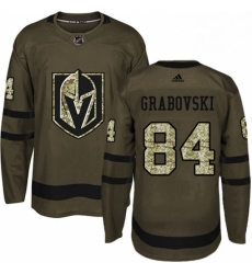 Youth Adidas Vegas Golden Knights 84 Mikhail Grabovski Authentic Green Salute to Service NHL Jersey 