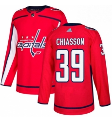 Mens Adidas Washington Capitals 39 Alex Chiasson Authentic Red Home NHL Jersey 