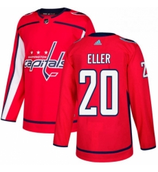 Youth Adidas Washington Capitals 20 Lars Eller Premier Red Home NHL Jersey 