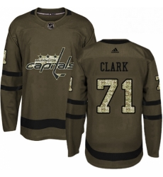 Youth Adidas Washington Capitals 71 Kody Clark Premier Green Salute to Service NHL Jersey 