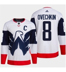 Youth Washington Capitals 8 Alex Ovechkin White Navy Stadium Series Stitched Jersey