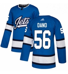 Youth Adidas Winnipeg Jets 56 Marko Dano Authentic Blue Alternate NHL Jersey 