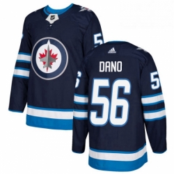 Youth Adidas Winnipeg Jets 56 Marko Dano Authentic Navy Blue Home NHL Jersey 