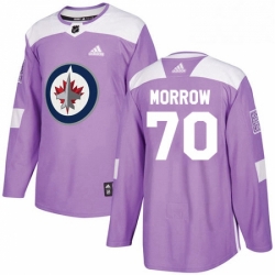 Youth Adidas Winnipeg Jets 70 Joe Morrow Authentic Purple Fights Cancer Practice NHL Jerse