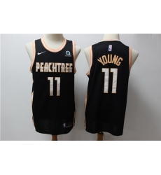 Hawks 11 Trae Young Black 2019 20 Nike City Edition Swingman Jersey