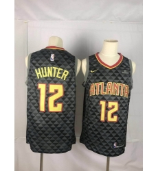 Hawks 12 De 27Andre Hunter Black Nike Swingman Jersey