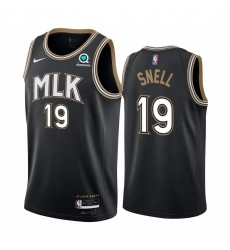 Men Nike Atlanta Hawks 19 Tony Snell Black NBA Swingman 2020 21 City Edition Jersey