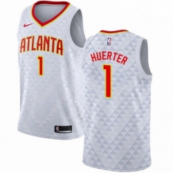 Mens Nike Atlanta Hawks 1 Kevin Huerter Authentic White NBA Jersey Association Edition 