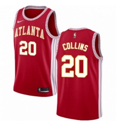 Mens Nike Atlanta Hawks 20 John Collins Authentic Red NBA Jersey Statement Edition 