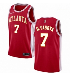 Mens Nike Atlanta Hawks 7 Ersan Ilyasova Authentic Red NBA Jersey Statement Edition 