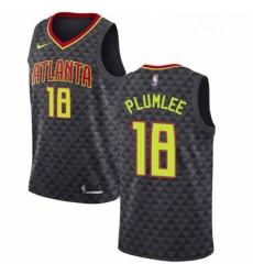 Womens Nike Atlanta Hawks 18 Miles Plumlee Authentic Black Road NBA Jersey Icon Edition 