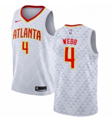 Womens Nike Atlanta Hawks 4 Spud Webb Swingman White NBA Jersey Association Edition