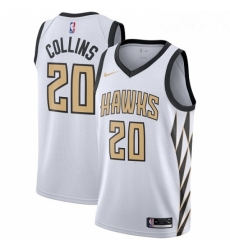 Youth Nike Atlanta Hawks 20 John Collins Swingman White NBA Jersey City Edition 