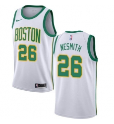 Men Nike Boston Celtics 26 Aaron Nesmith White NBA Swingman City Edition 2018 19 Jersey