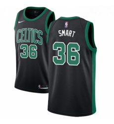 Womens Adidas Boston Celtics 36 Marcus Smart Authentic Black NBA Jersey Statement Edition