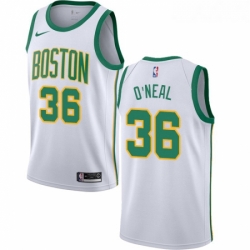 Womens Nike Boston Celtics 36 Shaquille ONeal Swingman White NBA Jersey City Editi