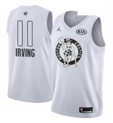 Youth Nike Jordan Boston Celtics 11 Kyrie Irving Swingman White 2018 All Star Game NBA Jersey 