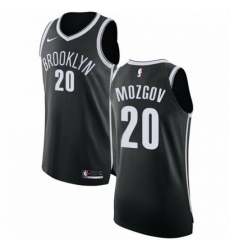 Mens Nike Brooklyn Nets 20 Timofey Mozgov Authentic Black Road NBA Jersey Icon Edition