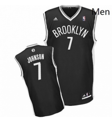 Nets 7 Joe Johnson Black Road Revolution 30 Stitched NBA Jersey