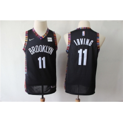 Youth Nets 11 Kyrie Irving Black Youth City Edition Nike Swingman Jersey