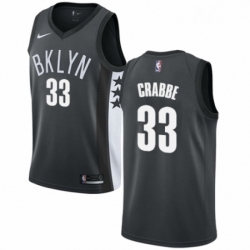 Youth Nike Brooklyn Nets 33 Allen Crabbe Swingman Gray NBA Jersey Statement Edition 