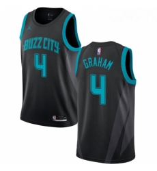 Womens Nike Jordan Charlotte Hornets 4 Devonte Graham Swingman Black NBA Jersey 2018 19 City Edition 