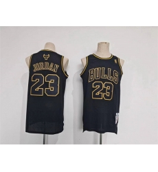 Men Chicago Bulls 23 Michael Jordan Black Stitched Basketball Jersey