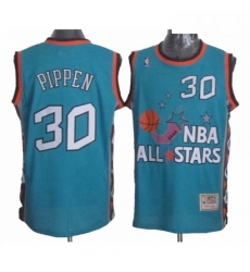 Mens Mitchell and Ness Chicago Bulls 30 Scottie Pippen Swingman Light Blue 1996 All Star Throwback NBA Jersey