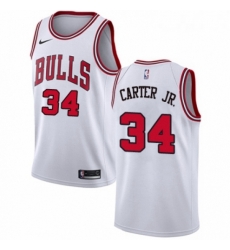 Womens Nike Chicago Bulls 34 Wendell Carter Jr Authentic White NBA Jersey Association Edition 