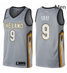 Mens Nike Cleveland Cavaliers 9 Channing Frye Swingman Gray NBA Jersey City Edition