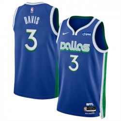 Men Dallas Mavericks 3 Anthony Davis Blue 2025 City Edition Stitched Basketball Jersey