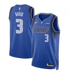 Men Dallas Mavericks 3 Anthony Davis Blue 2025 Icon Edition Stitched Basketball Jersey