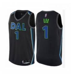 Youth Dallas Mavericks 1 Courtney Lee Swingman Black Basketball Jersey City Edition 