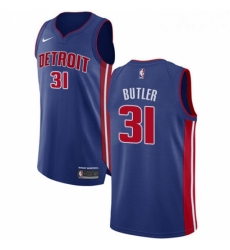 Womens Nike Detroit Pistons 31 Caron Butler Authentic Royal Blue Road NBA Jersey Icon Edition