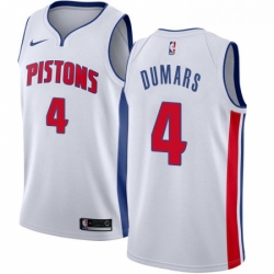 Youth Nike Detroit Pistons 4 Joe Dumars Authentic White Home NBA Jersey Association Edition