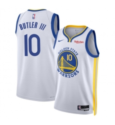 Men Golden State Warriors 10 Jimmy Bulter III White 2025 Association Edition Swingman Stitched Basketball Jersey