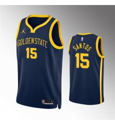 Men Golden State Warriors 15 Gui Santos Navy Statement Edition Stitched Jersey